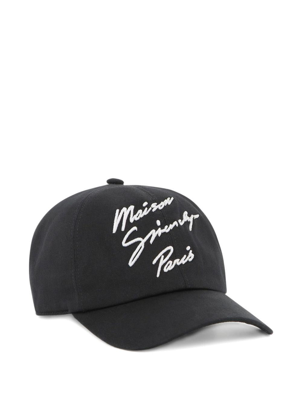 Cappello da baseball per bambina Givenchy Kids nero con logo ricamato - Rubino Kids