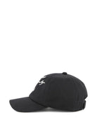Cappello da baseball per bambina Givenchy Kids nero con logo ricamato - Rubino Kids