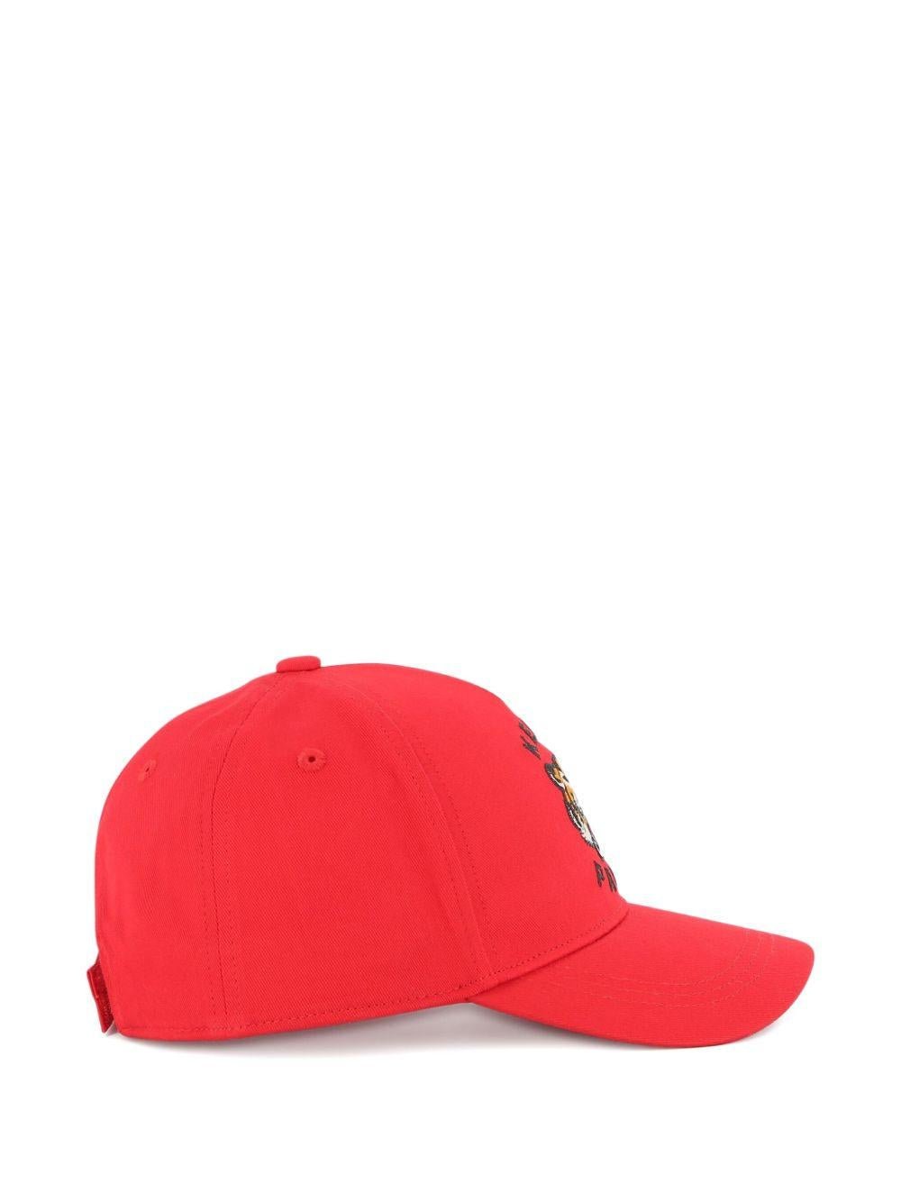 Cappello da baseball per bambino Kenzo Kids rosso con ricamo Tiger Head - Rubino Kids