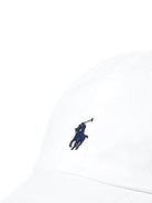Cappello da baseball per bambino Polo Ralph Lauren Kids bianco con logo Polo Pony - Rubino Kids