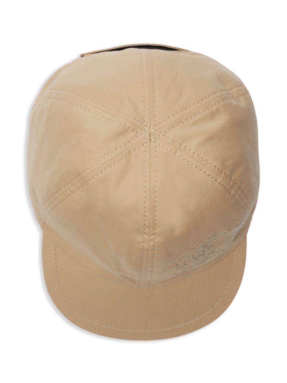 Cappello da baseball per neonato Burberry Kids beige con tesa curva - Rubino Kids