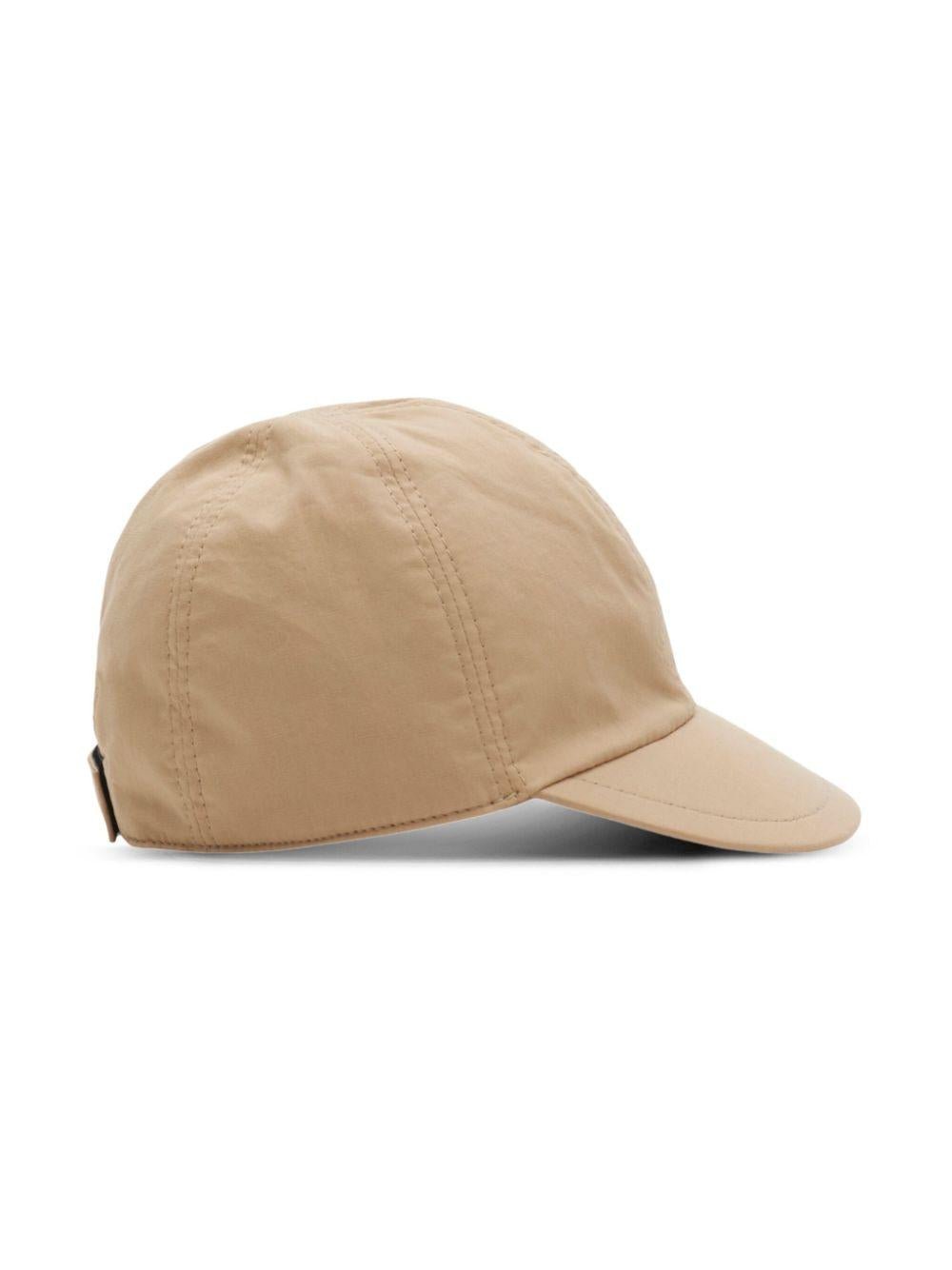 Cappello da baseball per neonato Burberry Kids beige con tesa curva - Rubino Kids