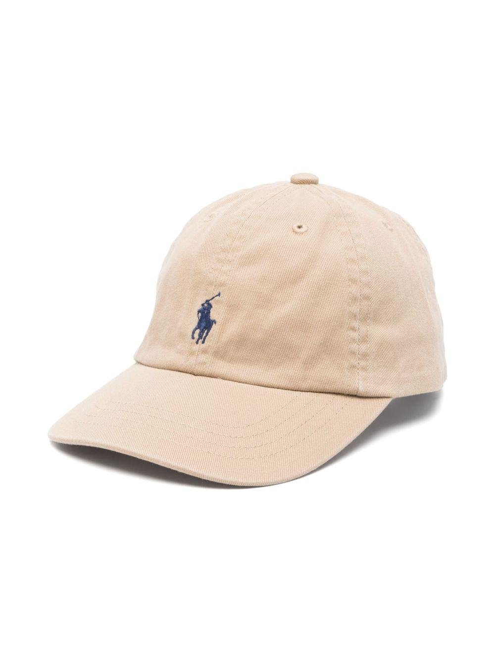 Cappello da baseball per neonato Polo Ralph Lauren Kids beige con caratteristico motivo Polo Pony - Rubino Kids