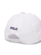 Cappello da baseball per neonato Polo Ralph Lauren Kids bianco con caratteristico motivo Polo Pony - Rubino Kids