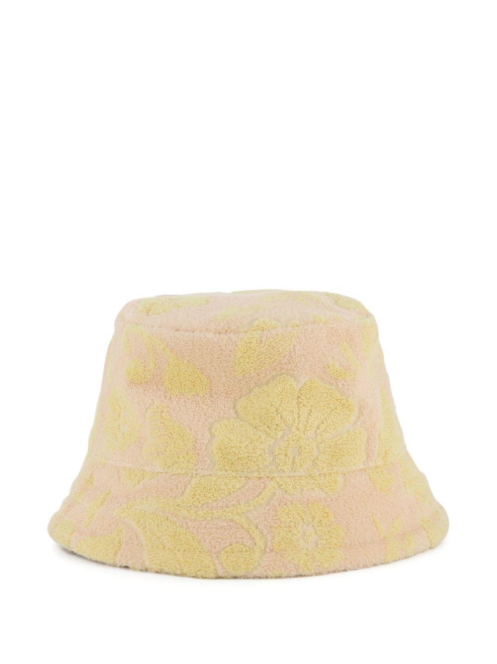 Cappello da pescatore per bambina Chloé Kids beige con stampa floreale - Rubino Kids
