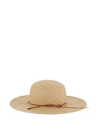 Cappello estivo per bambina Chloé Kids beige con ricamo - Rubino Kids