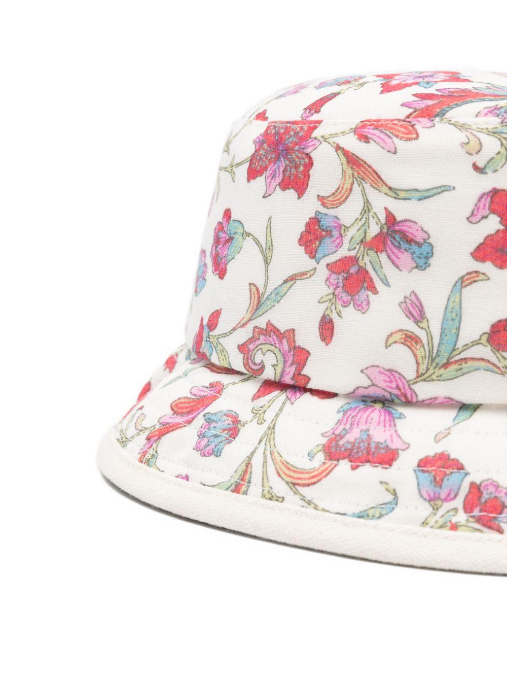 Cappello Lajik per neonata Louise Misha Kids bianco con stampa a fiori - Rubino Kids