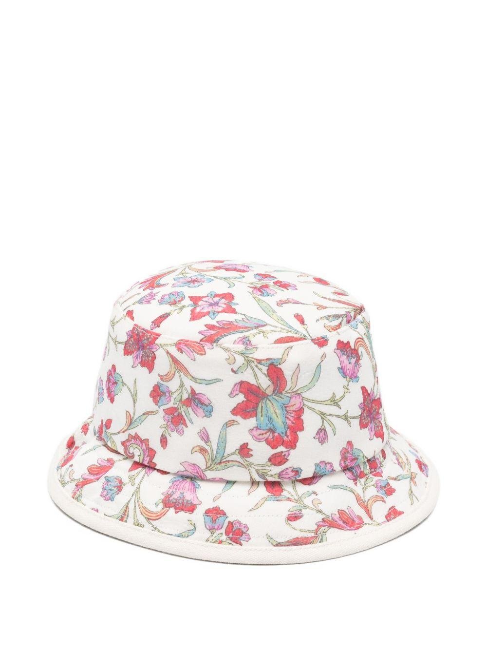 Cappello Lajik per neonata Louise Misha Kids bianco con stampa a fiori - Rubino Kids