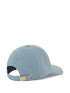 Cappello per bambina Chloé Kids in denim con ricamo logo - Rubino Kids