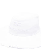 Cappello per bambina Elisabetta Franchi La Mia Bambina bianco con dettaglio logo - Rubino Kids