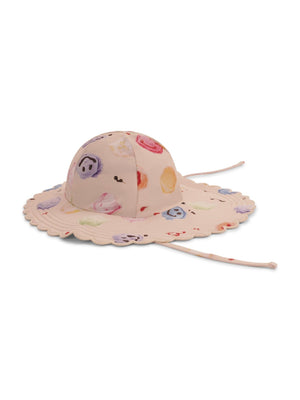 Beige Molo hat for girls with graphic print