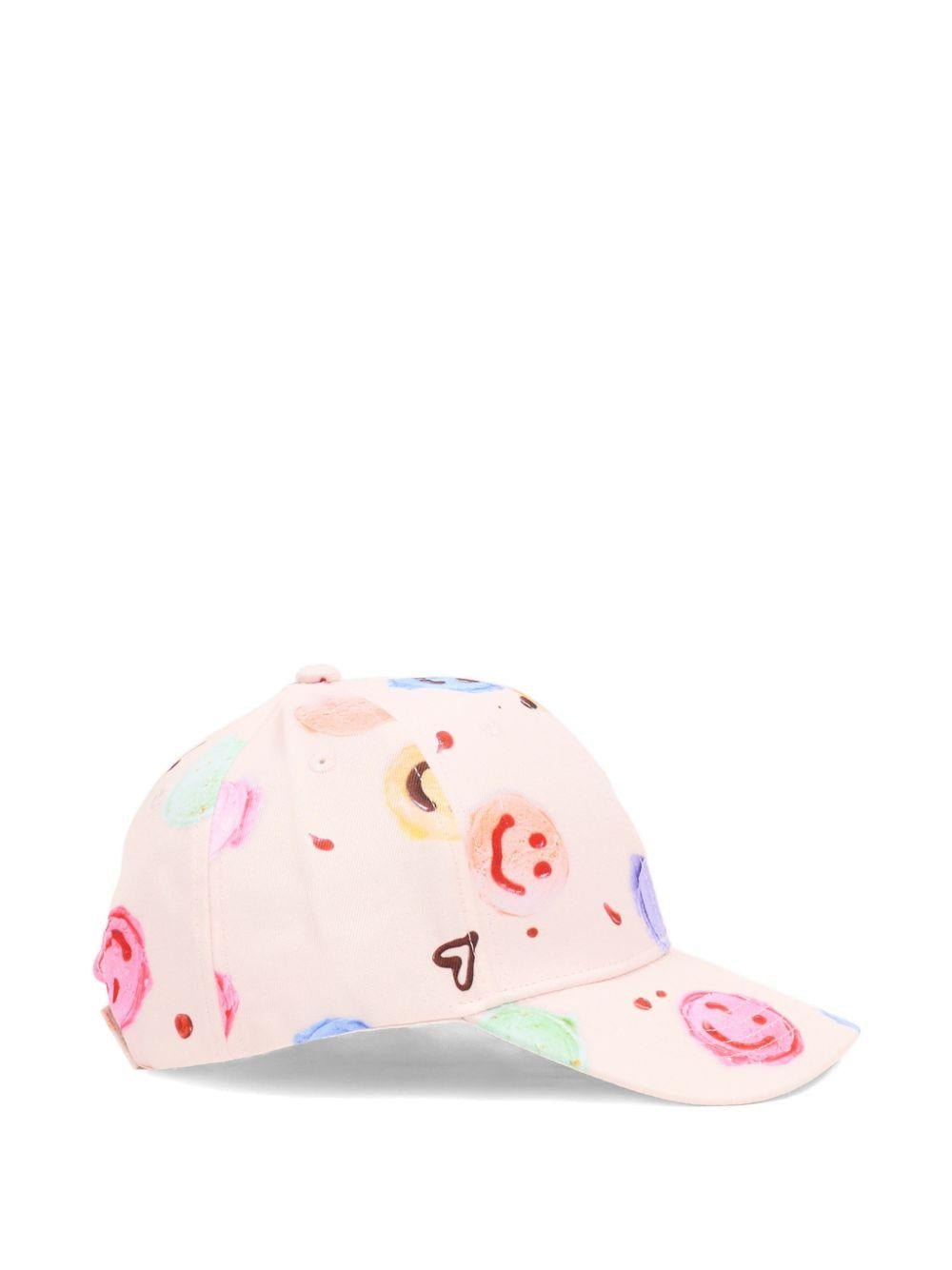 Cappello per bambina Molo rosa con stampa all - over - Rubino Kids