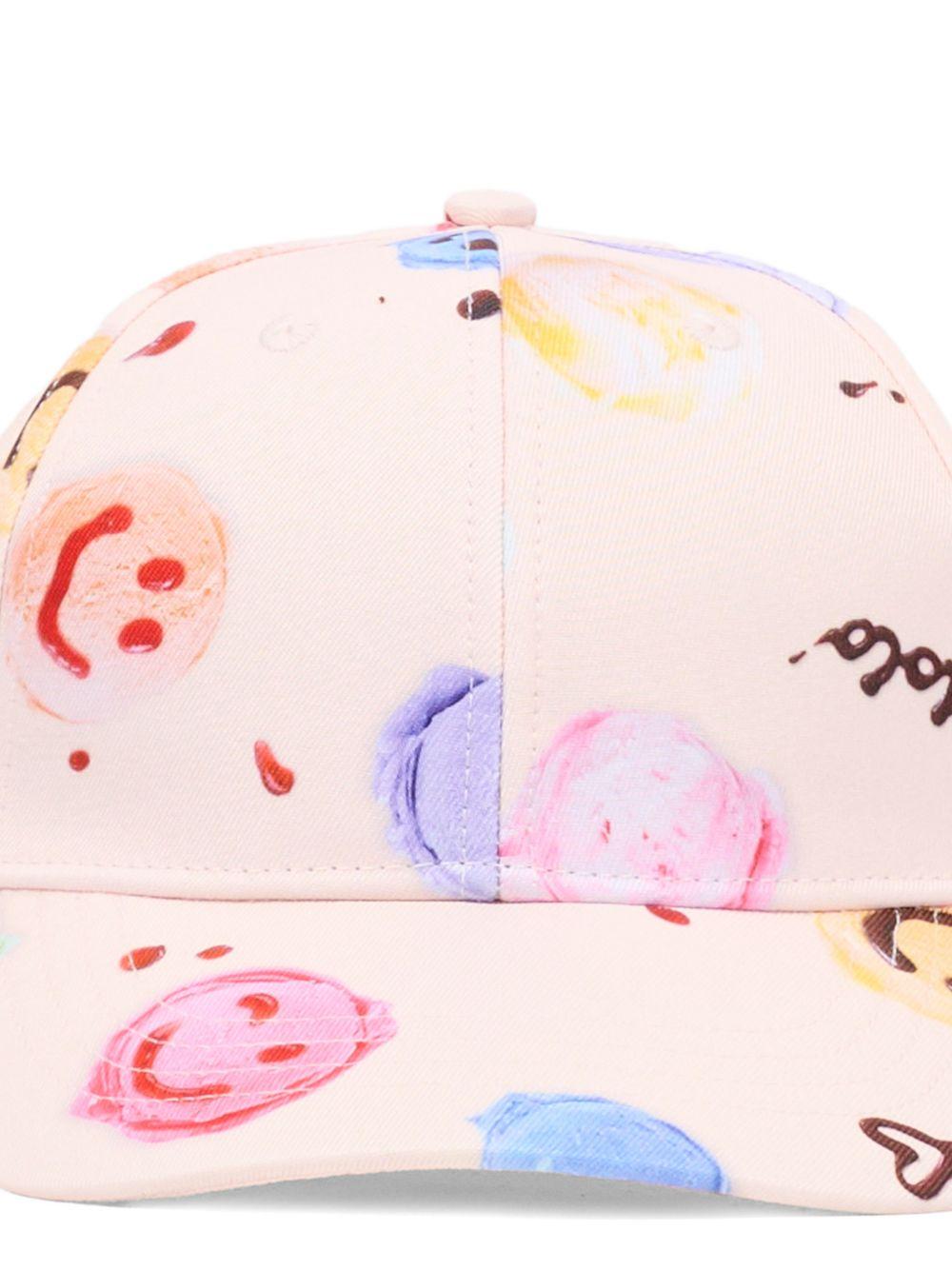 Cappello per bambina Molo rosa con stampa all - over - Rubino Kids
