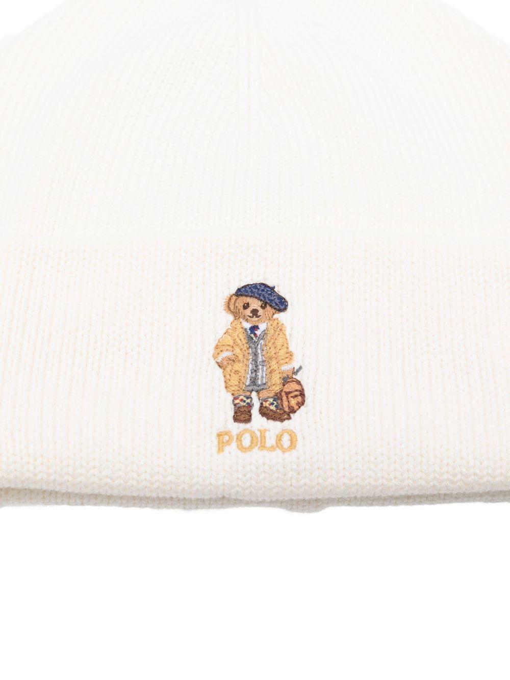 Cappello per bambina Polo Ralph Lauren Kids bianco con logo ricamato - Rubino Kids