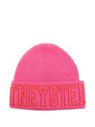 Cappello per bambina Stella McCartney Kids rosa con logo e lavorazione a coste - Rubino Kids