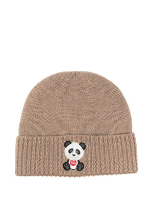 Cappello per bambini MC2 Saint Barth Kids x Trudi beige con ricamo Panda