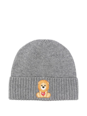 Cappello per bambini MC2 Saint Barth Kids x Trudi grigio con ricamo leone