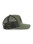 Cappello per bambino Amiri Kids verde con ossa ricamate sul davanti - Rubino Kids