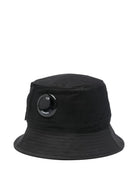 Cappello per bambino C.P. Company Kids nero a bucket - Rubino Kids