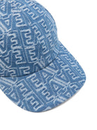 Cappello per bambino Emporio Armani Kids blu con stampa logo all - over - Rubino Kids