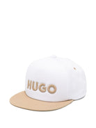 Cappello per bambino Hugo Kids beige con logo ricamato - Rubino Kids