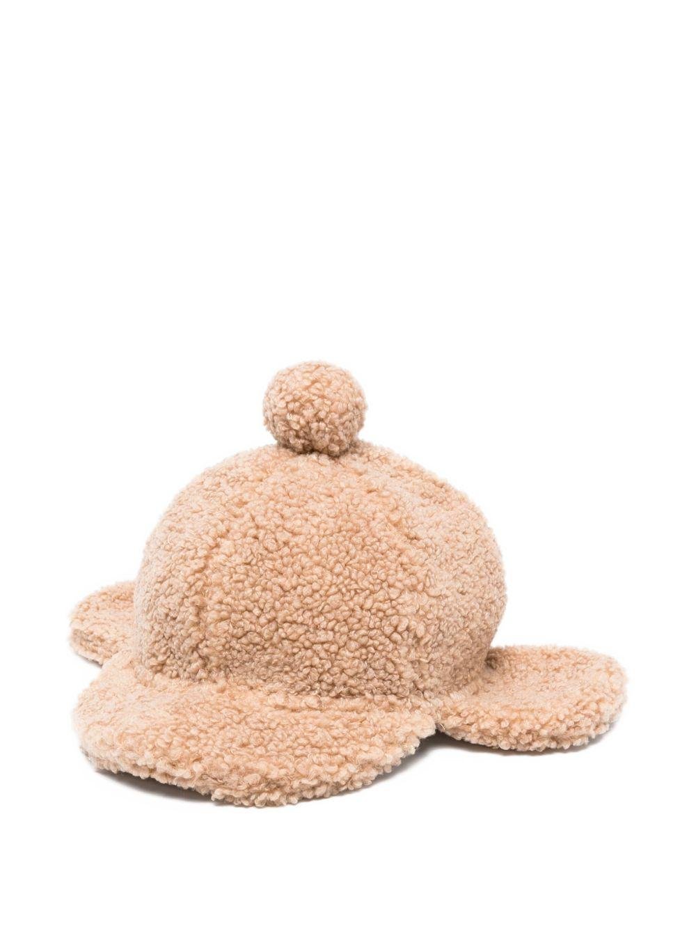 Cappello per bambino il Gufo beige con pompon - Rubino Kids