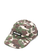 Cappello per bambino Palm Angels Kids marrone con stampa camouflage - Rubino Kids