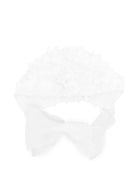 Cappello per neonata La Stupenderia bianco con decorazione con rose - Rubino Kids