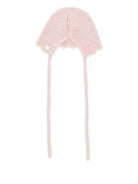 Cappello per neonata Paz Rodríguez rosa con bordo smerlato - Rubino Kids