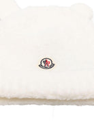 Cappello per neonati Moncler Enfant bianco con dettaglio con orecchie da orsacchiotto - Rubino Kids