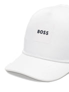 Cappello per neonato Boss Kids bianco con logo sul davanti - Rubino Kids
