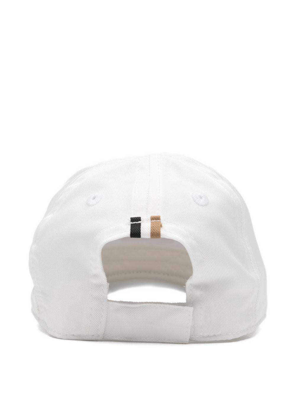 Cappello per neonato Boss Kids bianco con logo sul davanti - Rubino Kids
