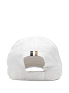 Cappello per neonato Boss Kids bianco con logo sul davanti - Rubino Kids