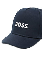 Cappello per neonato Boss Kids blu con logo sul davanti - Rubino Kids