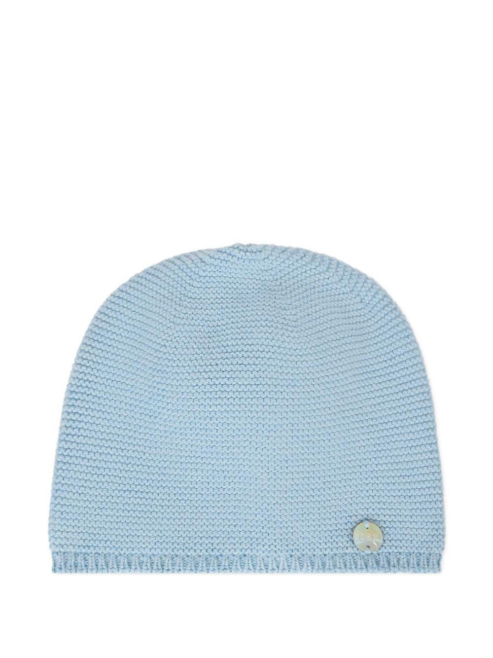 Cappello per neonato Paz Rodriguez azzurro con lavorazione in rilievo - Rubino Kids