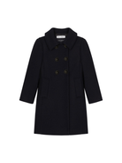 Cappotto doppiopetto per bambina Dolce & Gabbana Kids nero con orli dritto - Rubino Kids