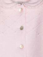Cappotto Glaciar per neonata Paz Rodriguez rosa con bordo in pizzo - Rubino Kids