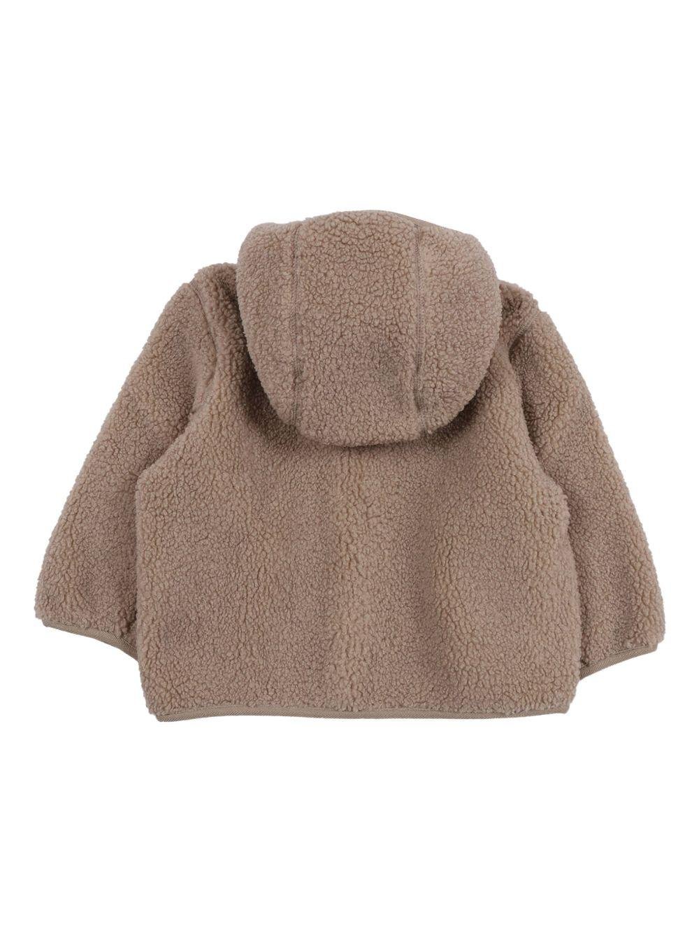 Cappotto in pelliccia sintetica per neonati K Way Kids beige con cappuccio effetto teddy - Rubino Kids