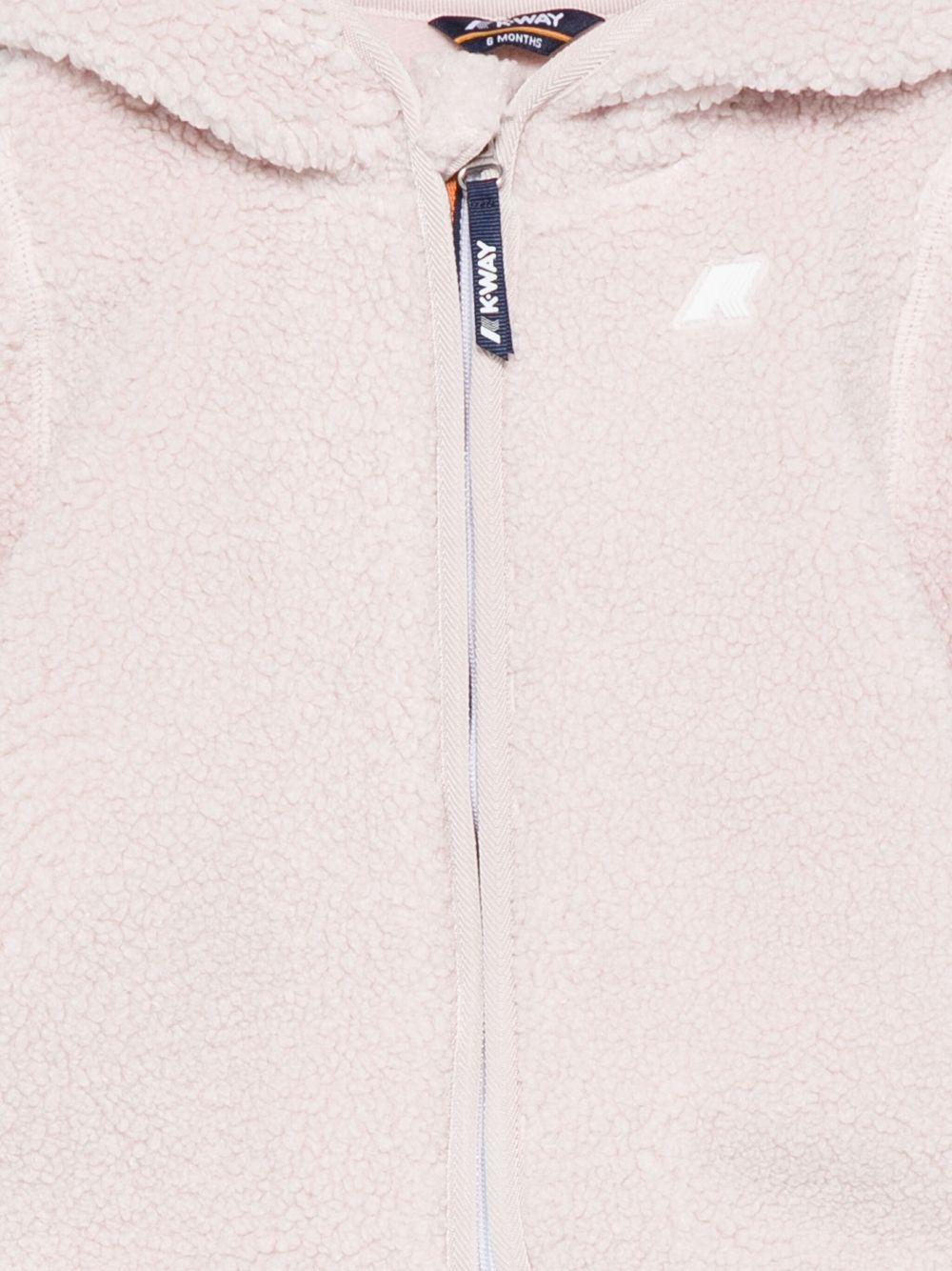 Cappotto in pelliccia sintetica per neonati K Way Kids rosa con cappuccio effetto teddy - Rubino Kids