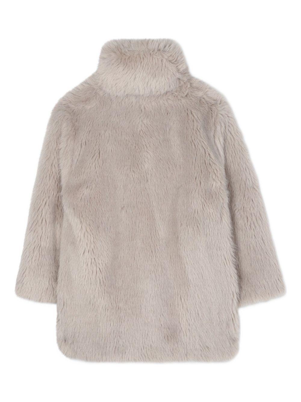Cappotto per bambina Chloé Kids grigio con collo alto - Rubino Kids