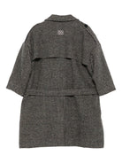 Cappotto per bambina Douuod Kids marrone con motivo a quadri - Rubino Kids