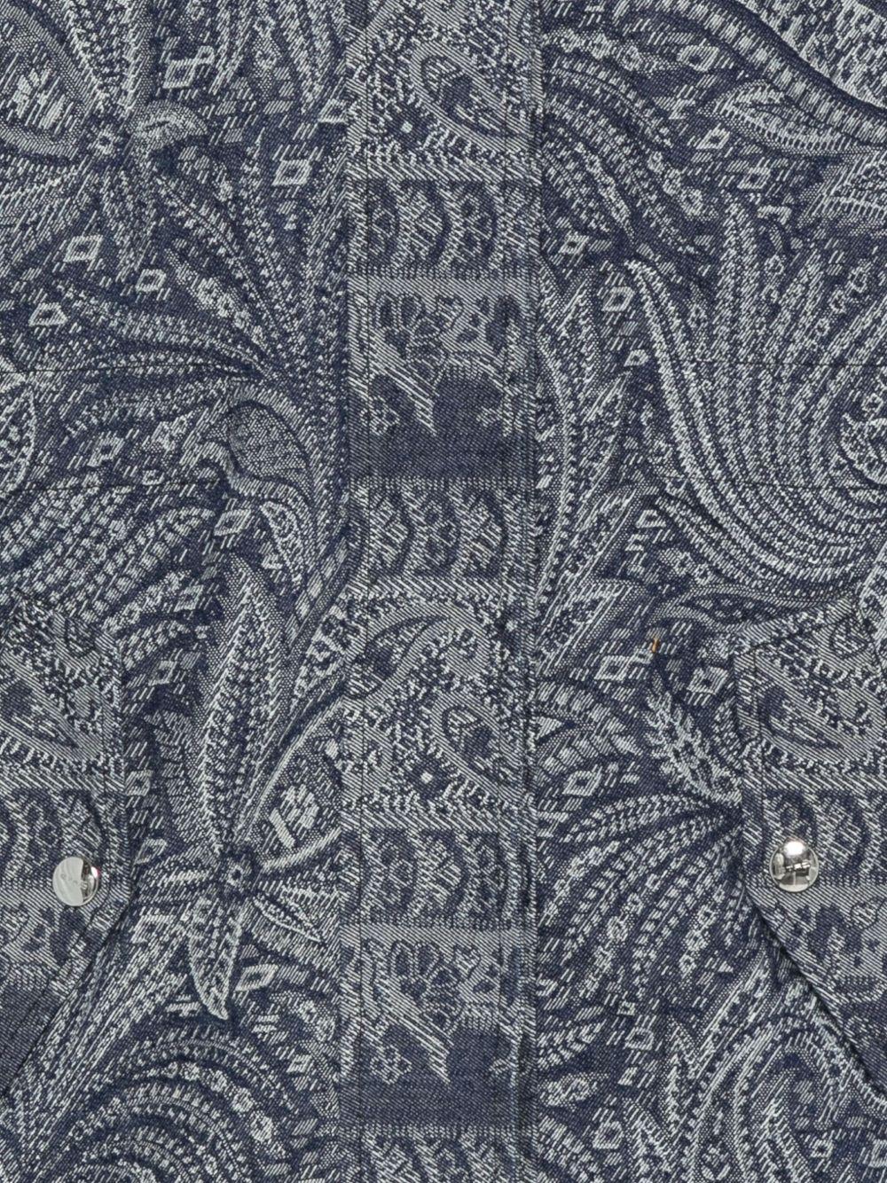 Cappotto per bambina Etro Kids blu con motivo paisley - Rubino Kids