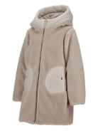 Cappotto per bambina Herno Kids beige con pelliccia sintetica - Rubino Kids