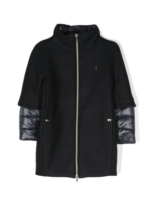 Cappotto per bambina Herno Kids blu con design a strati