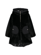 Cappotto per bambina Herno Kids nero con pelliccia sintetica - Rubino Kids