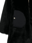 Cappotto per bambina Herno Kids nero con pelliccia sintetica - Rubino Kids