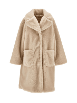 Monnalisa beige coat for girls with pockets