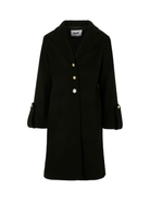 Cappotto per bambina MSGM Kids nero con polsini svasati - Rubino Kids