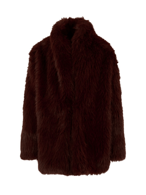 MSGM Kids red shawl-neck coat for girls