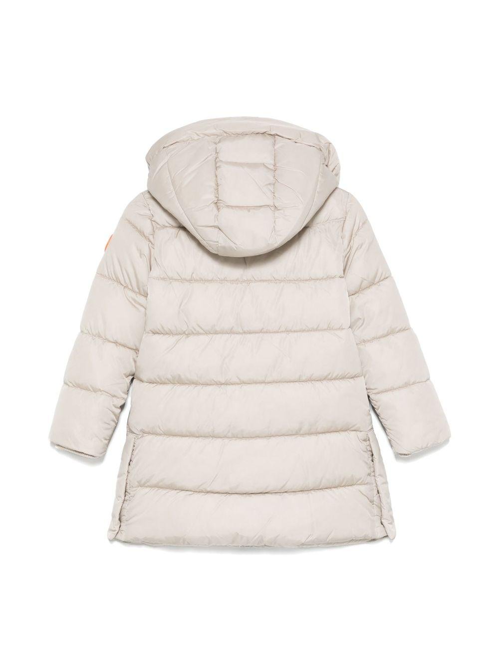 Cappotto per bambina Save The Duck Kids Tiri beige con effetto opaco - Rubino Kids